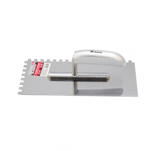 Гладилка из нержавеющей стали, 280 x 130 мм, деревянная ручка, зуб 8 x 8 мм Matrix по ценам производителя в Воронеже с доставкой по всей России