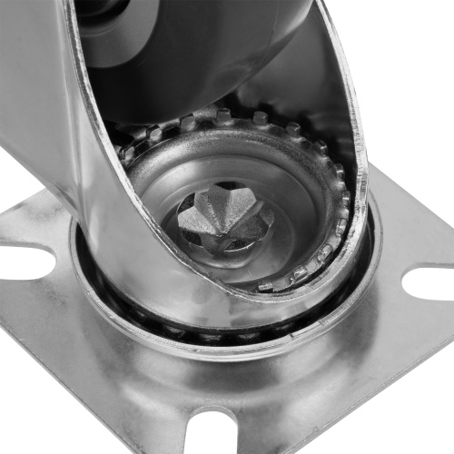 Колесо поворотное с тормозом D 100 мм, крепление  платформенное Сибртех по ценам производителя в Воронеже с доставкой по всей России