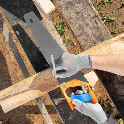 Ножовка по дереву, 400 мм, шаг зубьев 4 мм, пластиковая рукоятка по ценам производителя в Воронеже с доставкой по всей России