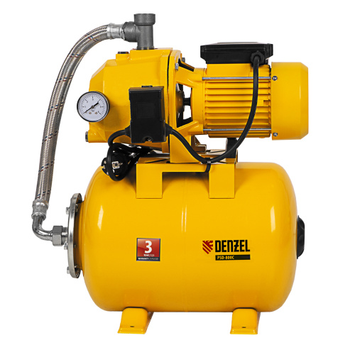 Насосная станция эжекторная PSD800C, 800 Вт, 2400 л/ч, ресивер 24 л, всасывание 20 м Denzel по ценам производителя в Воронеже с доставкой по всей России