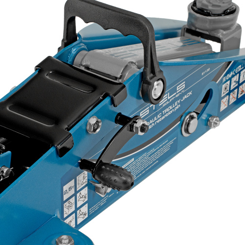 Домкрат гидравлический подкатной с фиксатором, 2.5 т, Safety Pin, 140-385 мм, в кейсе Stels по ценам производителя в Воронеже с доставкой по всей России