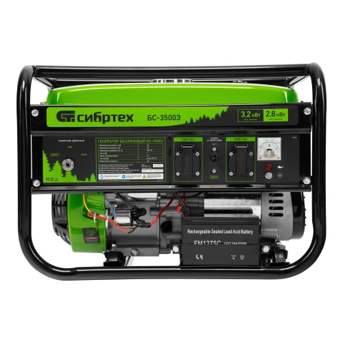 Генератор бензиновый БС-3500Э, 3.2 кВт, 230В, 4-х тактный, 15 л, электростартер Сибртех по ценам производителя в Воронеже с доставкой по всей России