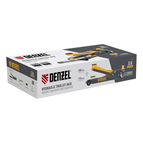 Домкрат гидравлический подкатной, 3,8 т, 110-580 мм, быстрый подъем, низкий подхват, проф. Denzel по ценам производителя в Воронеже с доставкой по всей России