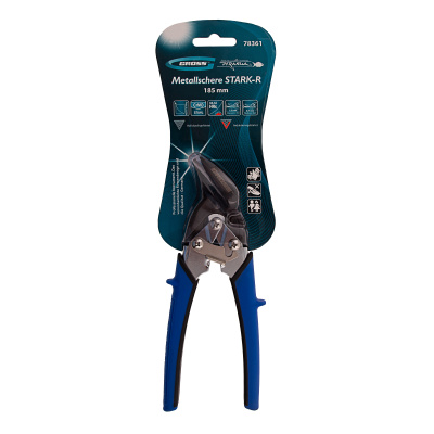 Ножницы по металлу "Piranha", 185 мм, прямой и правый рез, сталь СrM, двухкомпонентные рукоятки Gross по ценам производителя в Воронеже с доставкой по всей России