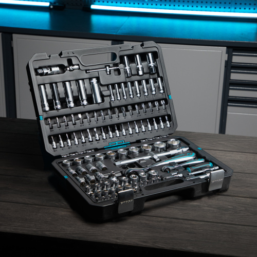 Набор инструментов, 1/4", 1/2", CrV, 120 зубьев, 109 предметов Gross по ценам производителя в Воронеже с доставкой по всей России