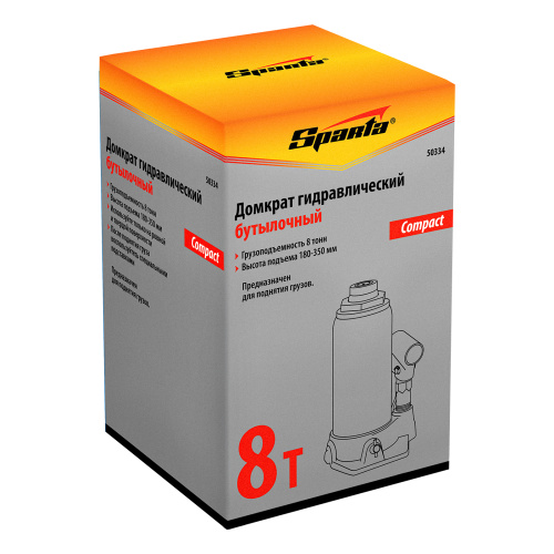 Домкрат гидравлический бутылочный 8 т, h подъема 180-350 мм Sparta Compact по ценам производителя в Воронеже с доставкой по всей России