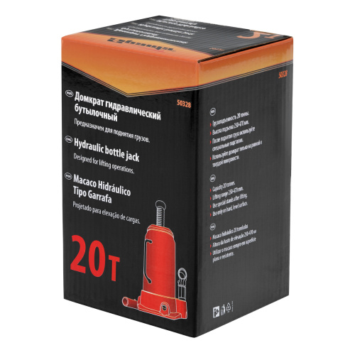 Домкрат гидравлический бутылочный, 20 т, h подъема 250-470 мм Sparta по ценам производителя в Воронеже с доставкой по всей России
