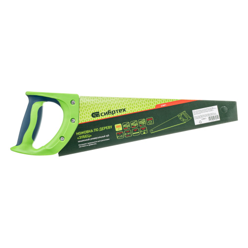 Ножовка по дереву "Зубец", 350 мм, 7-8 TPI, каленый зуб 2D, двухкомпонентная рукоятка Сибртех по ценам производителя в Воронеже с доставкой по всей России