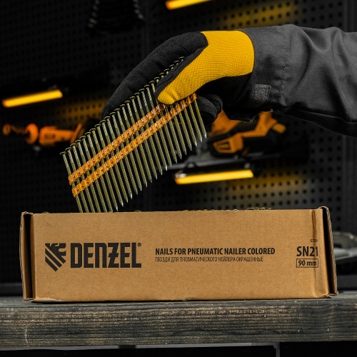 Гвозди для пнев. нейлера (крашен.) длина - 90 мм, диам. - 3,05 мм, 2000 шт. Denzel по ценам производителя в Воронеже с доставкой по всей России