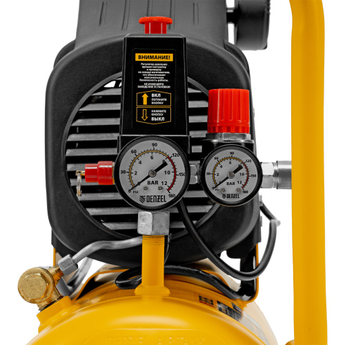 Компрессор воздушный DLC1300/24 безмасляный 1.3 кВт, 24 литра, 206 л/мин Denzel по ценам производителя в Воронеже с доставкой по всей России