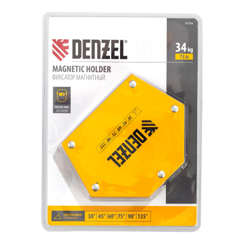 Фиксатор магнитный для сварочных работ усилие 75 LB, 30х45х60х75х90х135 град. Denzel по ценам производителя в Воронеже с доставкой по всей России
