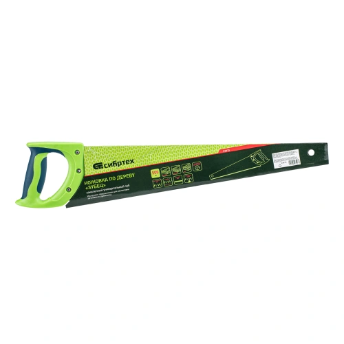 Ножовка по дереву "Зубец", 500 мм, 7-8 TPI, каленый зуб 3D, двухкомпонентная рукоятка Сибртех по ценам производителя в Воронеже с доставкой по всей России