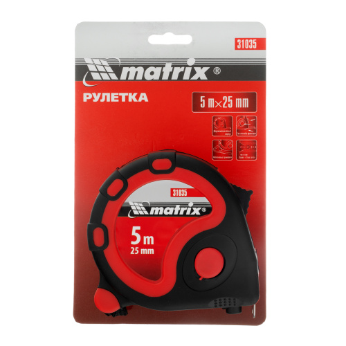 Рулетка Status 3 fixations,5 м х 25 мм,двухкомпонентный корпус,3 фиксации ленты Matrix по ценам производителя в Воронеже с доставкой по всей России