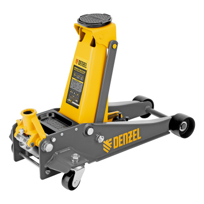 Домкрат гидравлический подкатной, 3 т, 125-470 мм, быстрый подъем, проф. Denzel по ценам производителя в Воронеже с доставкой по всей России