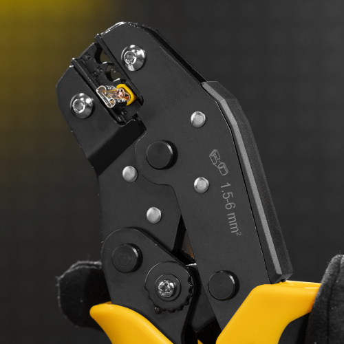 Клещи для обжима неизолированных наконечников НК и НВ, разъемов РП, 1,5 - 6 мм2 Denzel по ценам производителя в Воронеже с доставкой по всей России