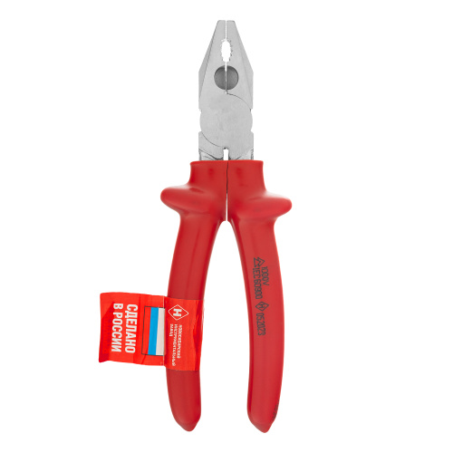 Плоскогубцы комбинированные, 200 мм, диэлектрические ручки до 1000 В, оцинкованные (НИЗ) по ценам производителя в Воронеже с доставкой по всей России