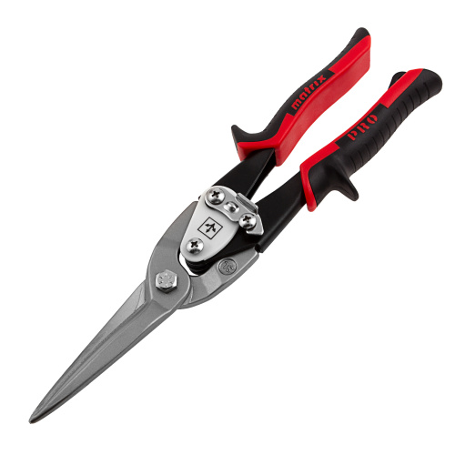 Ножницы по металлу, удлиненные, 290 мм, прямой рез, CrMo, двухкомпонентные обрезиненные рукоятки, PRO Matrix по ценам производителя в Воронеже с доставкой по всей России