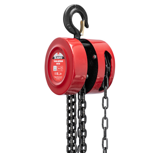 Таль цепная, 1 т, H подъема 2.5 м, расстояние между крюками 300 мм Matrix по ценам производителя в Воронеже с доставкой по всей России