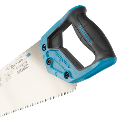 Ножовка по дереву "Piranha", 450 мм, 7-8 TPI, зуб-3D, каленый зуб, двухкомпонентная рукоятка Gross по ценам производителя в Воронеже с доставкой по всей России