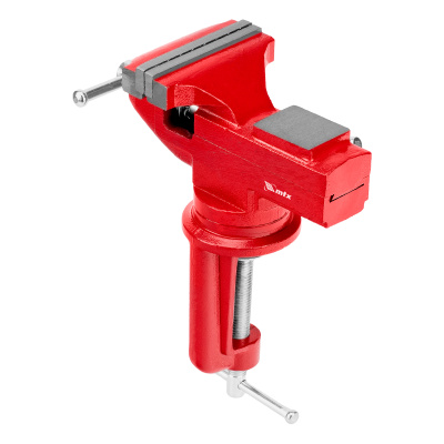 Тиски слесарные, 80 мм, настольные, поворотные, c наковальней MTX по ценам производителя в Воронеже с доставкой по всей России