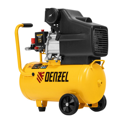 Компрессор воздушный DC1500/24, прямой привод, 1.5 кВт, 24 литра, 220 л/мин Denzel по ценам производителя в Воронеже с доставкой по всей России