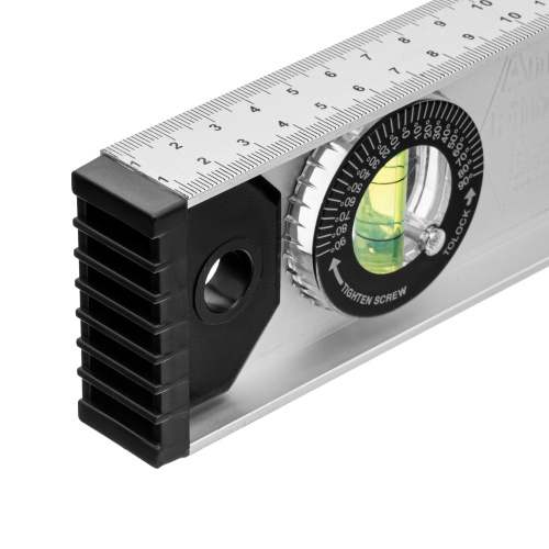 Уровень алюминиевый "Рельс", 800 мм, 3 глазка (1 поворотный) Matrix по ценам производителя в Воронеже с доставкой по всей России