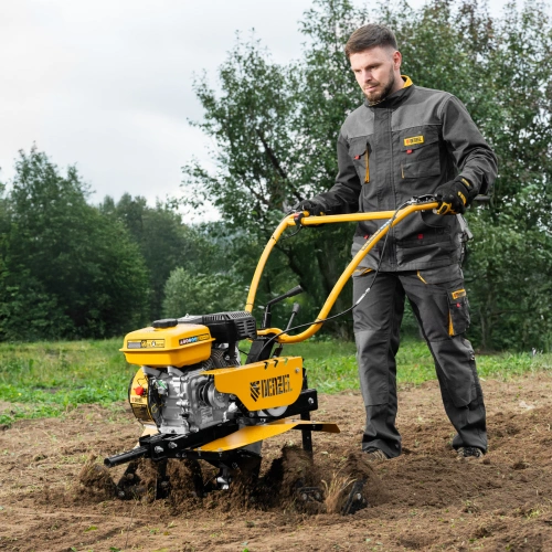 Мотоблок DPT-170S, 7 л.с., ремен.сцеп, фрез 3х4, ШОМ, передачи 2В/1Н Denzel по ценам производителя в Воронеже с доставкой по всей России