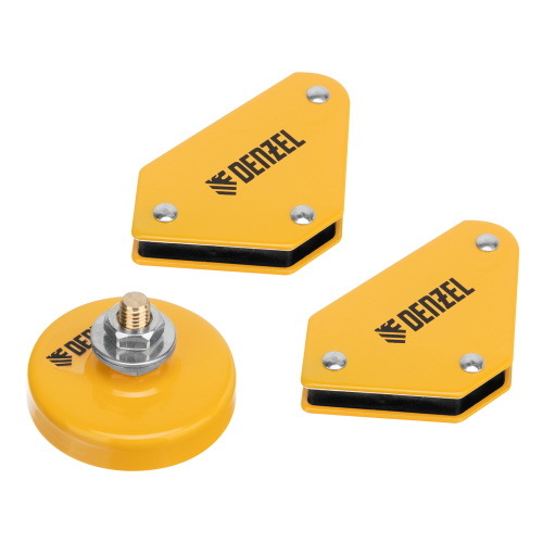 Набор из 2 магнитных сварочных фиксаторов и магнитной клеммы "масса" Denzel по ценам производителя в Воронеже с доставкой по всей России
