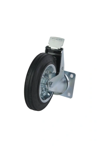 Колесо поворотное усиленное резина SRCB 80 200 мм с тормозом по ценам производителя в Воронеже с доставкой по всей России