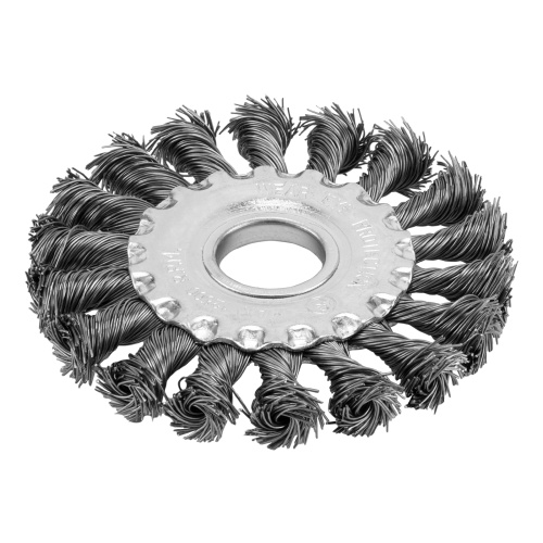 Щетка для УШМ, 100 мм, посадка 22.2 мм, плоская, крученая проволока 0.5 мм Сибртех по ценам производителя в Воронеже с доставкой по всей России