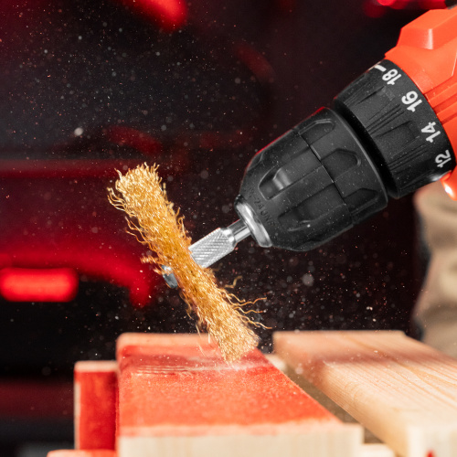 Набор щеток для дрели, 5 шт, 5 плоских 25-38-50-63-75 мм, со шпильками, металлические Matrix по ценам производителя в Воронеже с доставкой по всей России