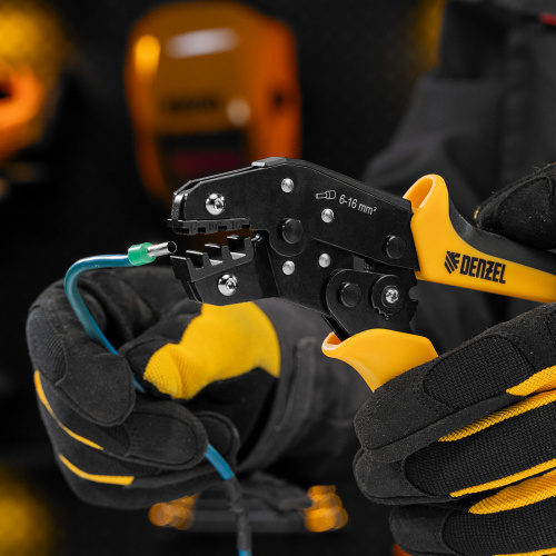 Клещи для обжима наконечников штыревых НШВ, НШВИ, НШВИ-2, 6-16 мм2 Denzel по ценам производителя в Воронеже с доставкой по всей России