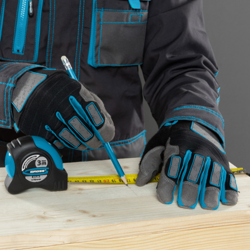 Рулетка "Schlagfest",3 м x 19 мм,магнитный обрезиненный зацеп,двусторонняя шкала,Нейлоновое покрытие,автоматическая фиксация Gross по ценам производителя в Воронеже с доставкой по всей России