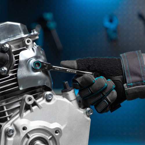 Набор ключей комбинированных с трещоткой, 8-19 мм, 7 шт, шарнирные, CrV Gross по ценам производителя в Воронеже с доставкой по всей России