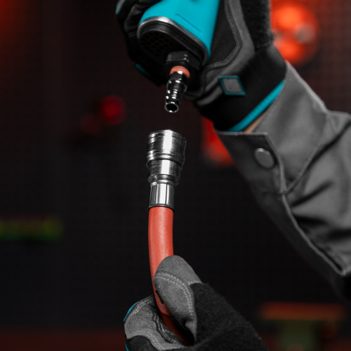 Шланг пневматический резиновый, 10 x 16 мм, 24 бар, армированный, быстросъемное соединение, 10 м Stels по ценам производителя в Воронеже с доставкой по всей России