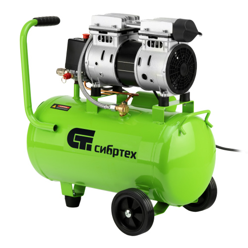 Компрессор безмаслянный малошумный МБ 1100/24,1100 Вт, 24 л, 170 л/мин Сибртех по ценам производителя в Воронеже с доставкой по всей России