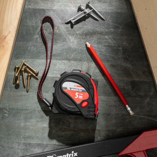 Рулетка Status Magnet 3 fixations,5 м х 25 мм,обрезиненный корпус,зацеп с магнитом Matrix по ценам производителя в Воронеже с доставкой по всей России