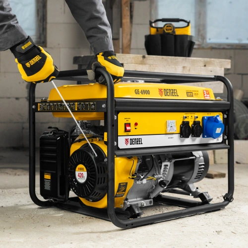 Генератор бензиновый GE 6900, 5.5 кВт, 220 В/50 Гц, 25 л, ручной старт Denzel по ценам производителя в Воронеже с доставкой по всей России