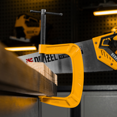 Струбцина G-образная, усиленная, 100 мм Denzel по ценам производителя в Воронеже с доставкой по всей России