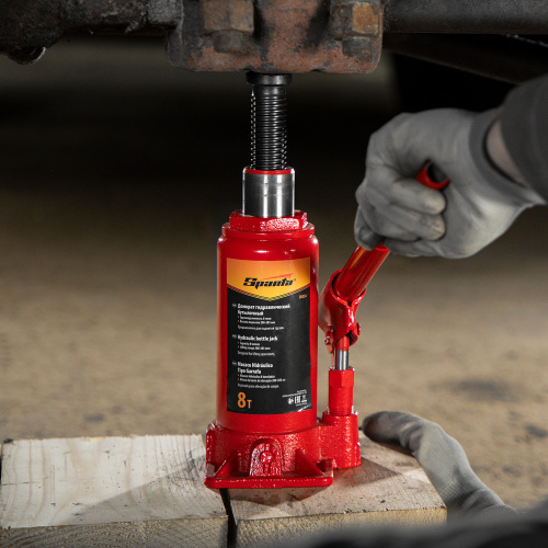 Домкрат гидравлический бутылочный, 8 т, h подъема 200-385 мм Sparta по ценам производителя в Воронеже с доставкой по всей России