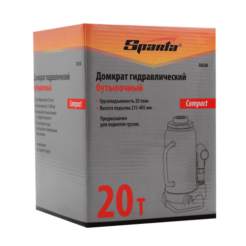 Домкрат гидравлический бутылочный 20 т, h подъема 215-405 мм Sparta Compact по ценам производителя в Воронеже с доставкой по всей России