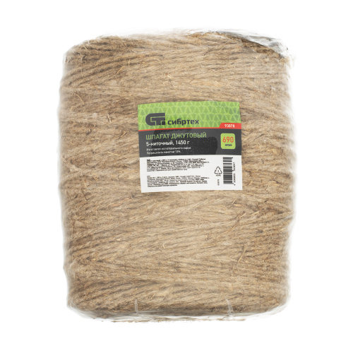 Шпагат джутовый, 2.5 мм, L 690 м, 5-ниточный, Сибртех по ценам производителя в Воронеже с доставкой по всей России