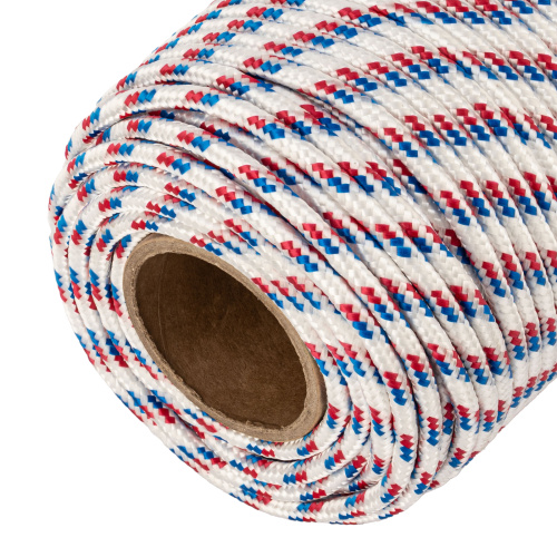 Фал плетеный полипропиленовый с сердечником, 8 мм, L 100 м, 16-прядный, Сибртех купить в Москве с доставкой по всей России | ProtosMarket.ru