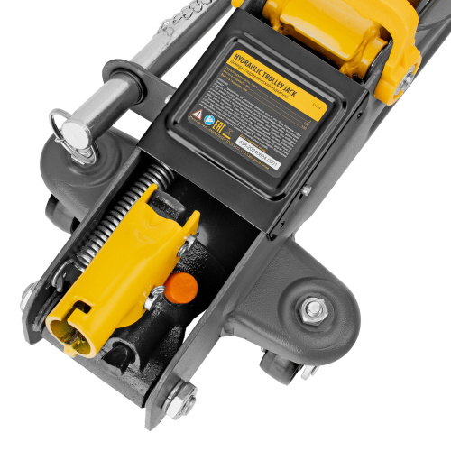 Домкрат гидравлический подкатной с фиксатором, 2 т, 130-330 мм, в кейсе Denzel по ценам производителя в Воронеже с доставкой по всей России