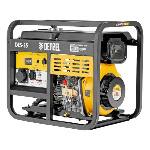 Генератор дизельный DES-55, 5,5 кВт, 230 В, 11 л, ручной стартер Denzel по ценам производителя в Воронеже с доставкой по всей России