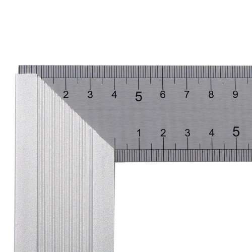 Угольник стальной 400 мм, нержавеющая сталь, градуировка, алюминиевое основание Denzel по ценам производителя в Воронеже с доставкой по всей России