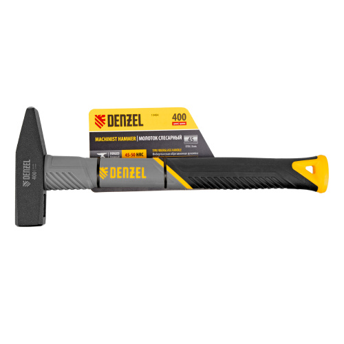 Молоток слесарный, 400 г, кованый, фибергласовая рукоятка c TPR покрытием Denzel по ценам производителя в Воронеже с доставкой по всей России