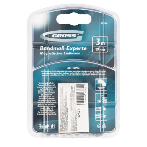 Рулетка Experte,3 м x 19 мм,двухкомпонентный корпус,магнит,двухсторонняя разметка,нейлон Gross по ценам производителя в Воронеже с доставкой по всей России