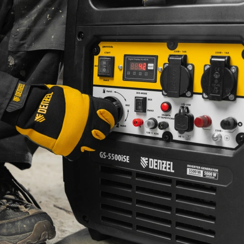Генератор инверторный GS-5500iSE, 5,5 кВт, 230 В, закрытый корпус,электростартер Denzel по ценам производителя в Воронеже с доставкой по всей России