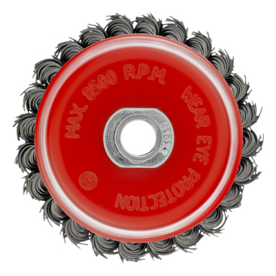 Щетка для УШМ, 100 мм, М14, "чашка", крученая проволока 0.8 мм Matrix по ценам производителя в Воронеже с доставкой по всей России